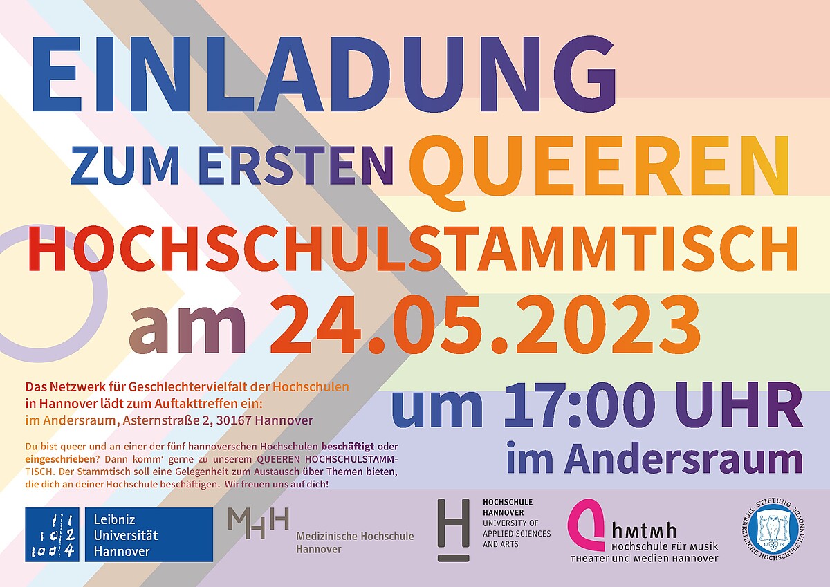 Progress Pride Flag mit Einladungstext